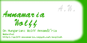 annamaria wolff business card